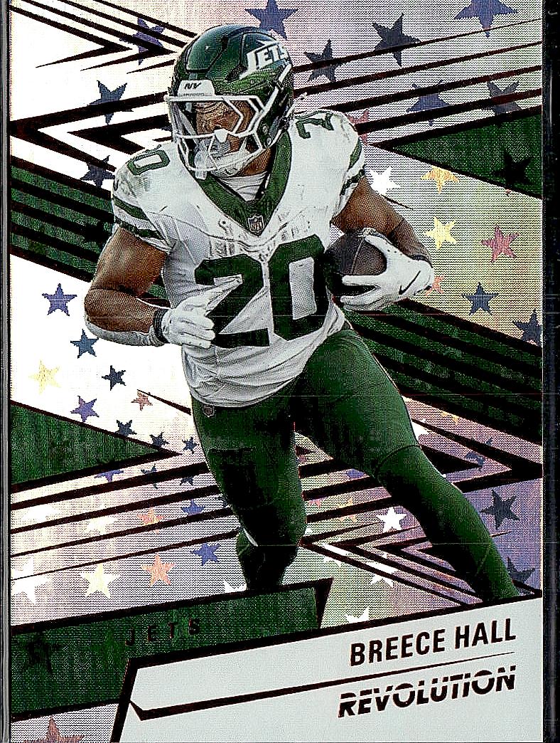 2025 Panini Revolution #58 Breece Hall Green Astro #/699