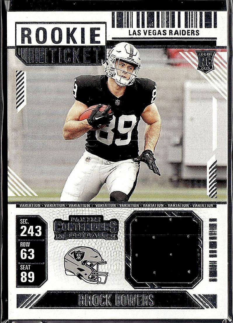2024 Panini Contenders #RTS-BBS Brock Bowers Rookie Ticket Swatches