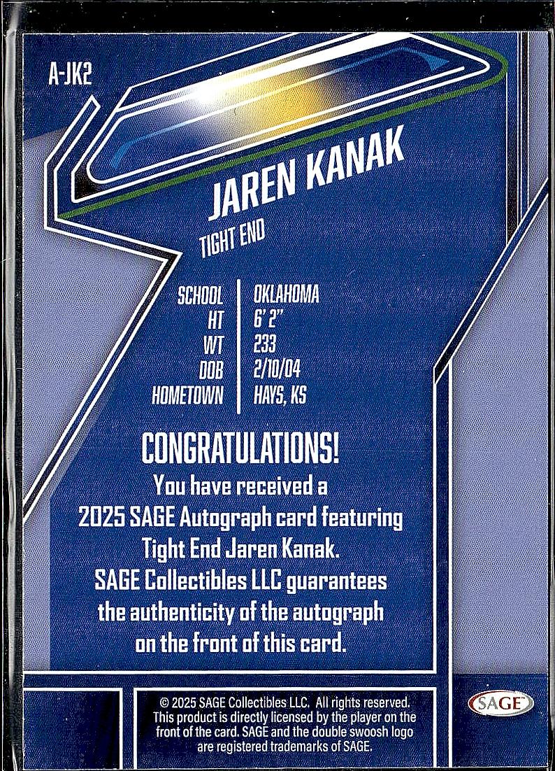2025 Sage Jaren Kanak Auto