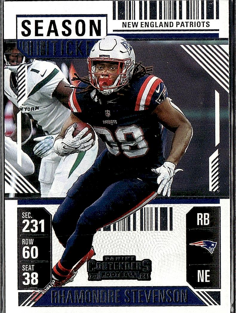 2024 Panini Contenders #68 Rhamondre Stevenson Game Ticket Bronze