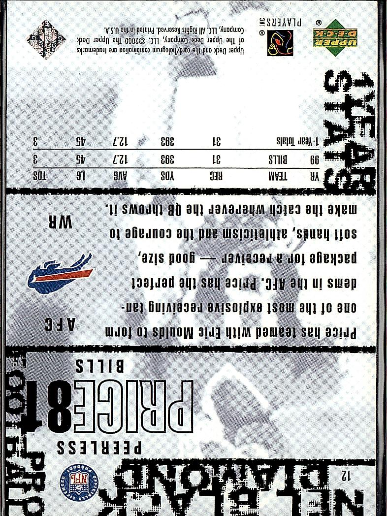 2000 Upper Deck Black Diamond #12 Peerless Price