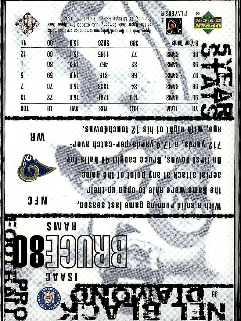 2000 Upper Deck Black Diamond #96 Isaac Bruce