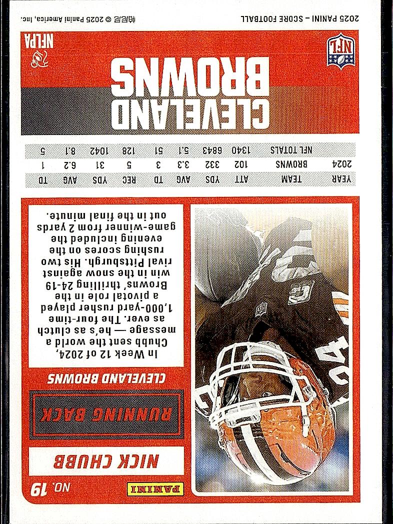 2025 Score #19 Nick Chubb