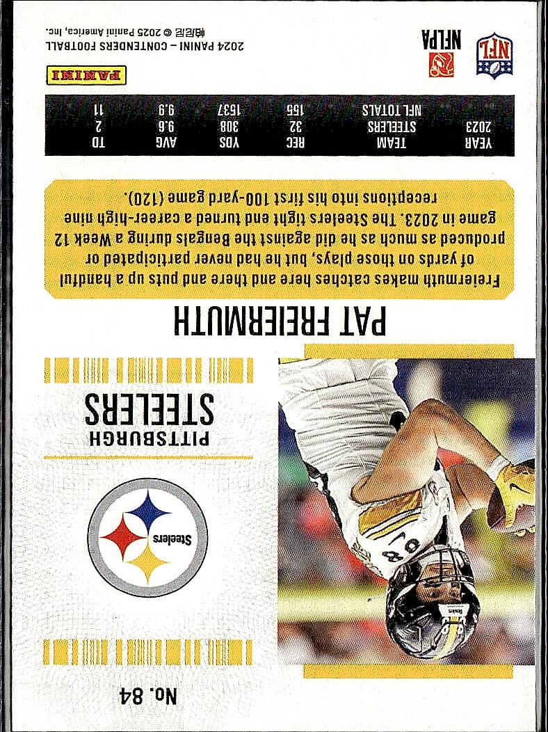 2024 Panini Contenders #84 Pat Freiermuth Retail