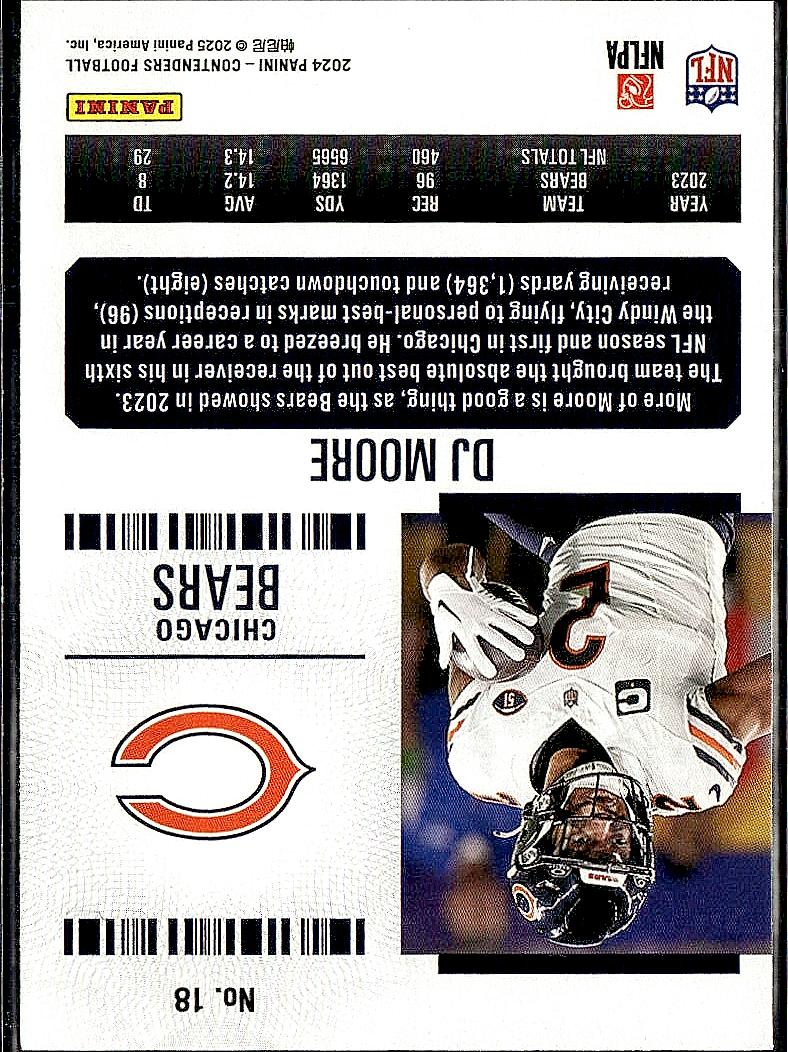 2024 Panini Contenders #18 DJ Moore