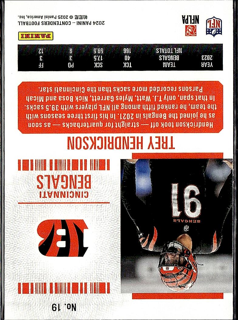 2024 Panini Contenders #19 Trey Hendrickson Retail