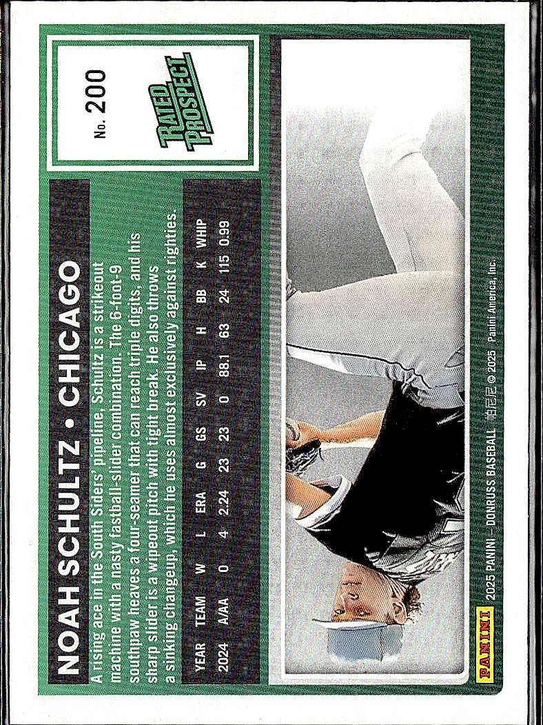 2025 Donruss #200 Noah Schultz Liberty