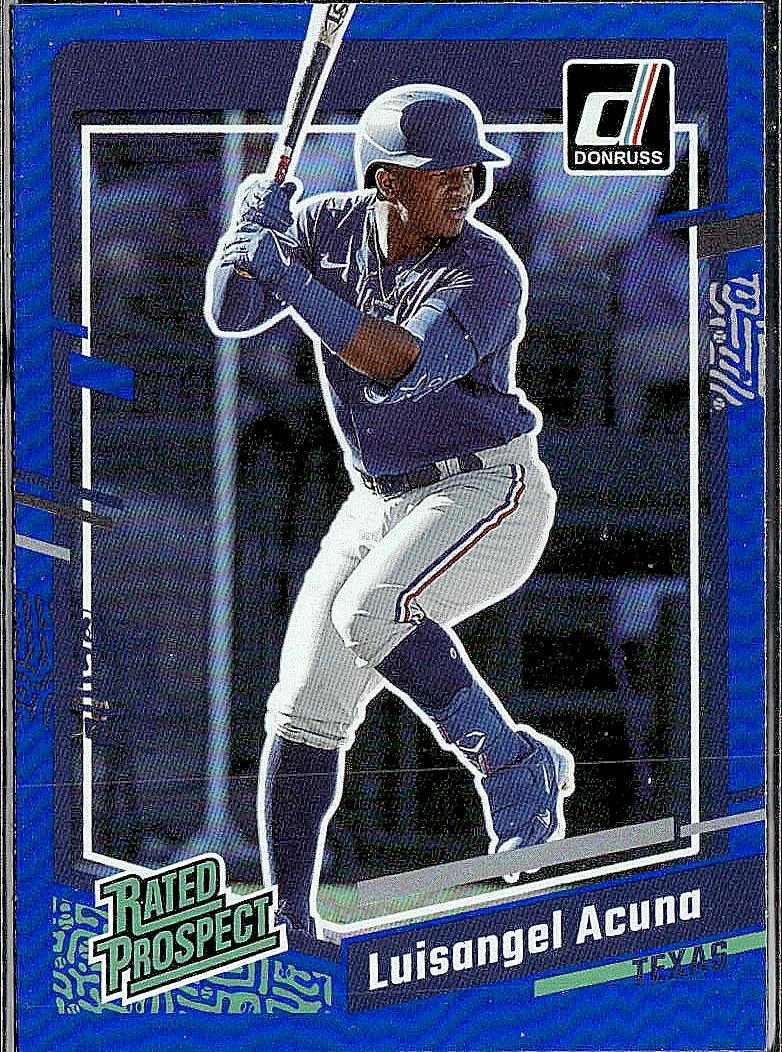 2023 Donruss #86 Luisangel Acuna Holo Blue