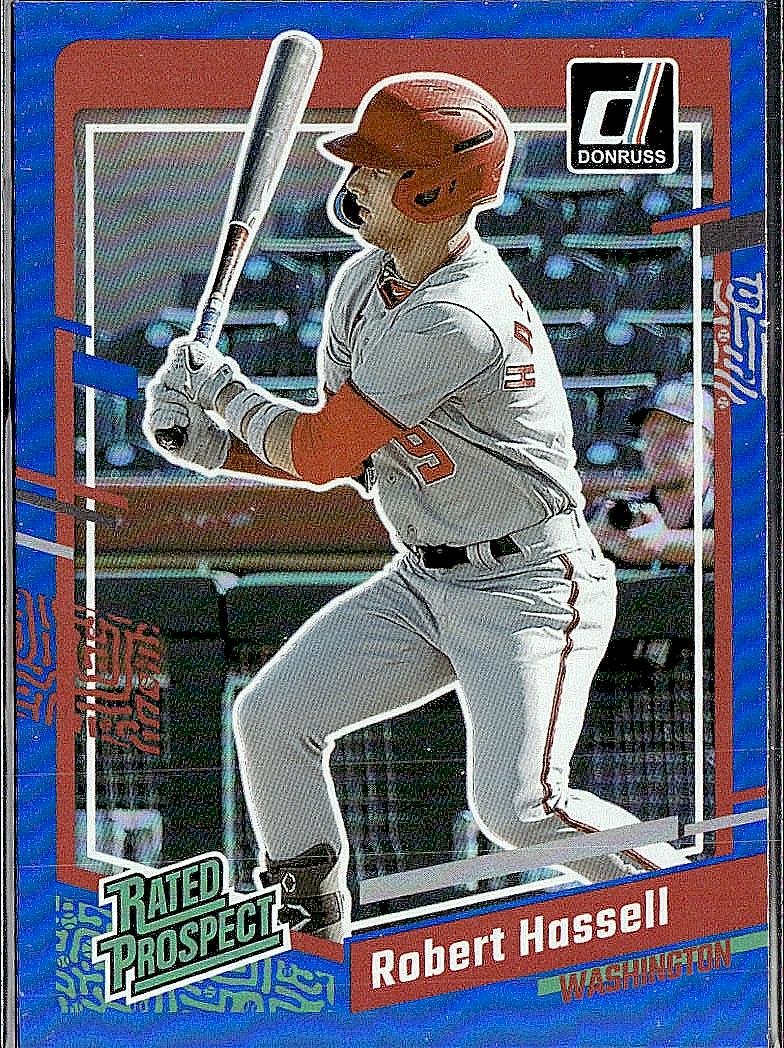 2023 Donruss #82 Robert Hassell Holo Blue