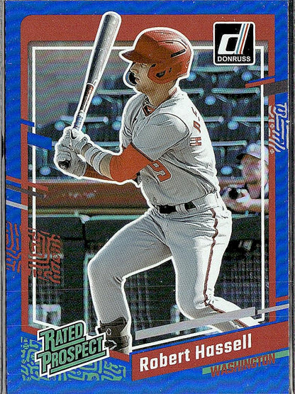 2023 Donruss #82 Robert Hassell Holo Blue