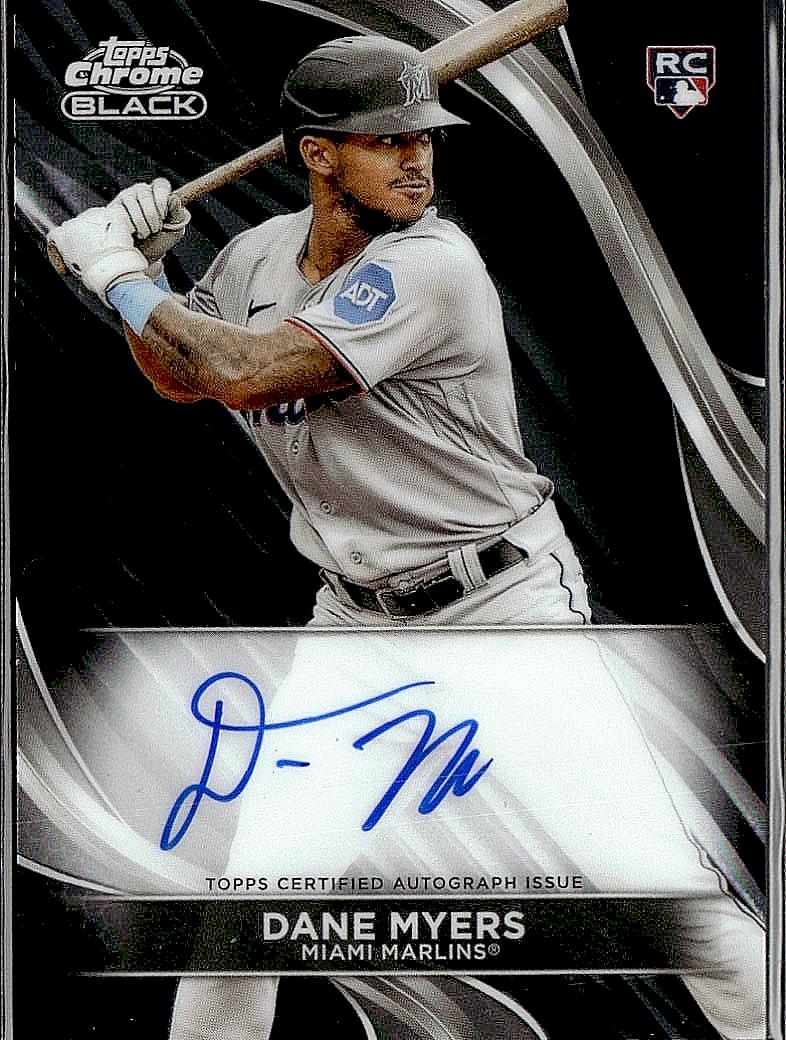 2024 Topps Chrome Black #CBA-DMY Dane Myers Chrome Black Autographs