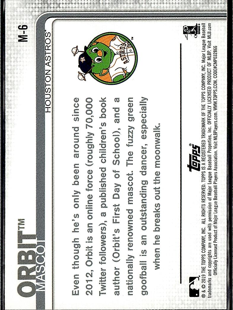2019 Topps Opening Day #M-16 Mr. Red Mascots