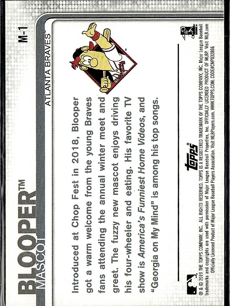 2019 Topps Opening Day #M-2 Slider Mascots