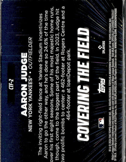 2024 Topps #CTF-2 Aaron Judge Covering the Field