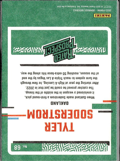 2023 Donruss #68 Tyler Soderstrom Independence Day