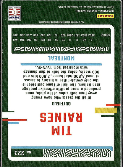 2023 Donruss #223 Tim Raines Holo Blue