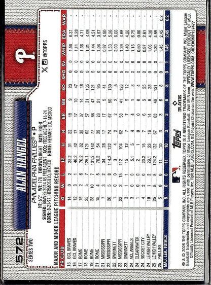 2026 Topps #572 Alan Rangel