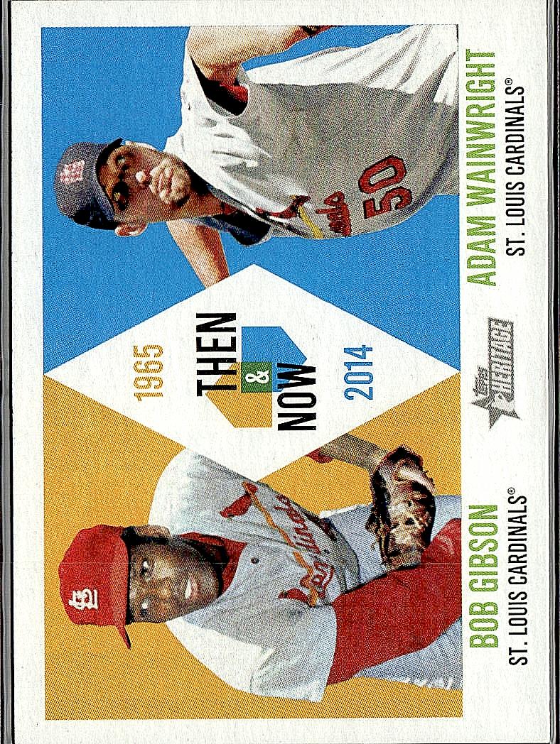 2014 Topps Heritage #TAN-GW Bob Gibson / Adam Wainwright Then & Now