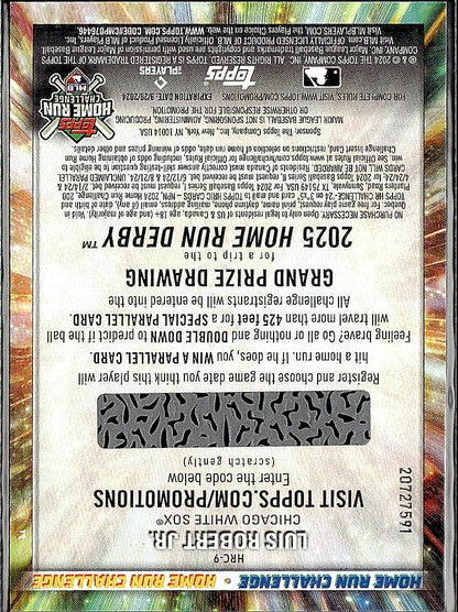 2024 Topps #HRC-9 Luis Robert Jr. Home Run Challenge (Series Two)