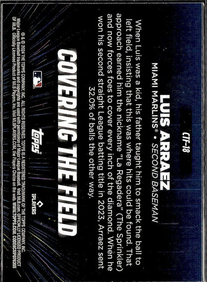 2024 Topps #CTF-18 Luis Arraez Covering the Field