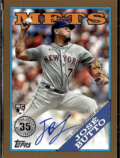 2023 Topps Update #88BA-JB José Butto 88 Topps Throwback Autographs Gold #/50