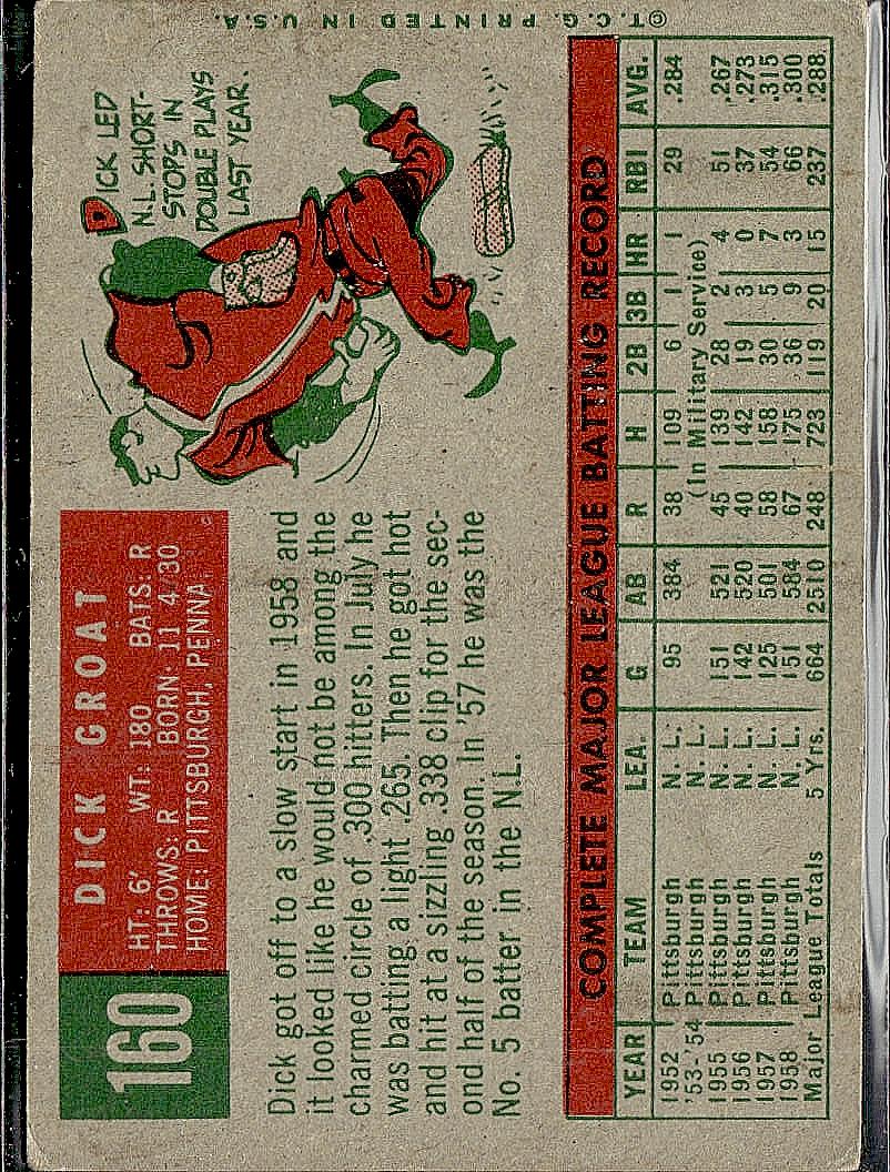 1959 Topps #160 Dick Groat