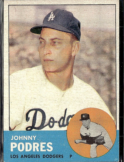 1963 Topps #150 Johnny Podres