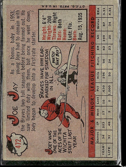 1958 Topps #472 Joe Jay