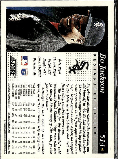 1994 Score #513 Bo Jackson