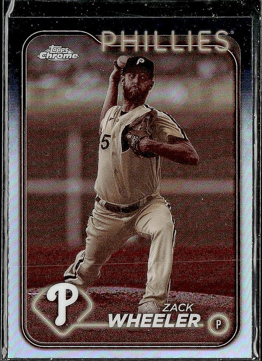 2024 Topps Chrome #25 Zack Wheeler Sepia Refractors