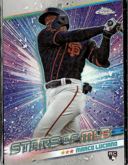 2024 Topps #CSMLB-30 Marco Luciano Stars of MLB Chrome Black Refractors #/25