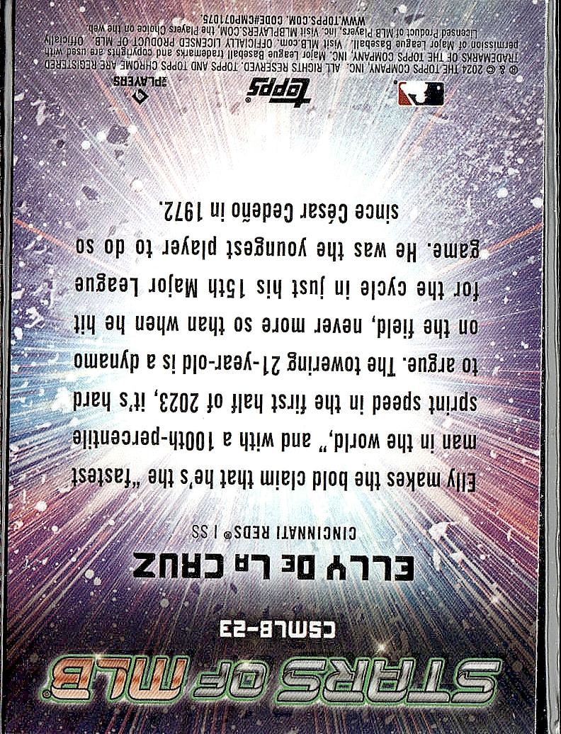 2024 Topps #CSMLB-23 Elly De La Cruz Stars of MLB Chrome