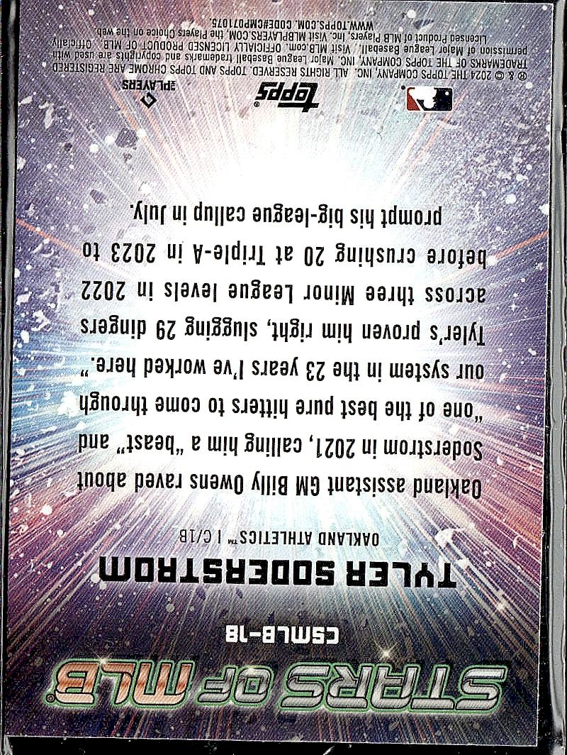 2024 Topps #SLMB-18 Tyler Soderstrom Stars of MLB