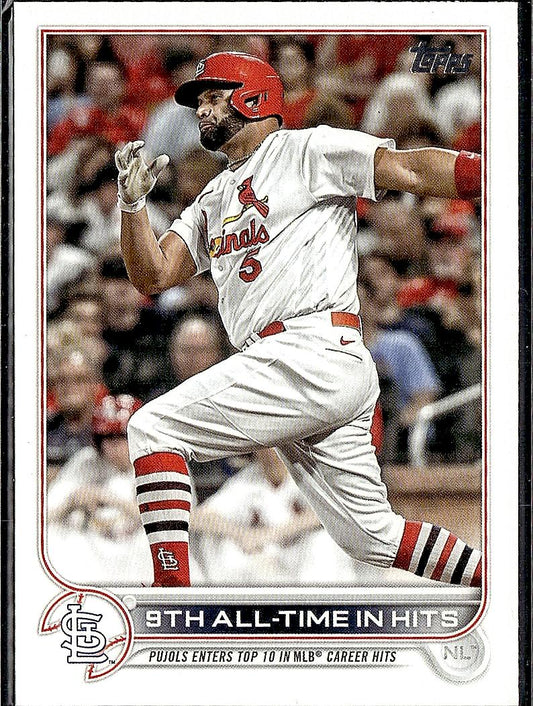 2022 Topps Update #US313 9th All-Time In Hits (Albert Pujols)
