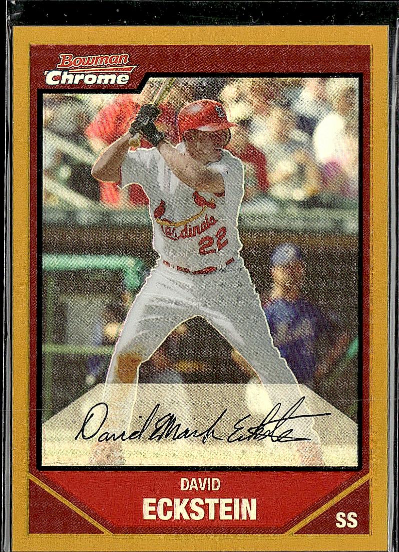 2007 Bowman Chrome #163 David Eckstein Gold Refractors #/50