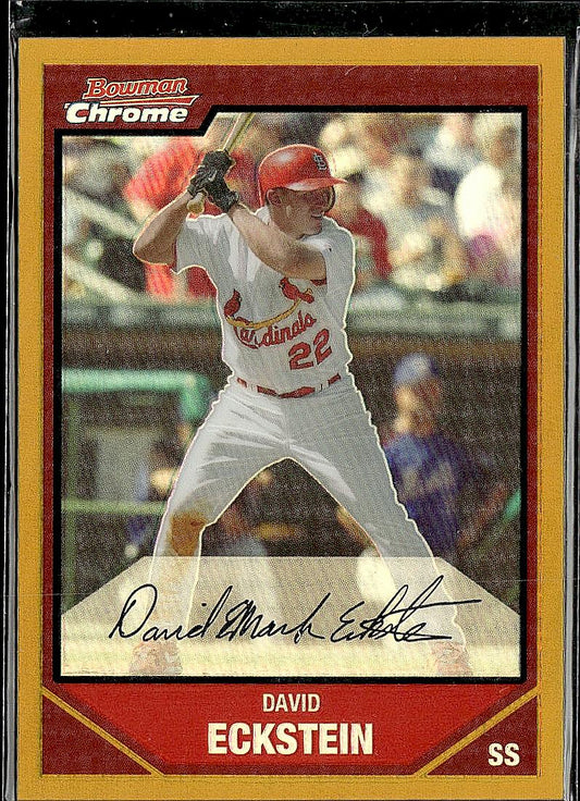 2007 Bowman Chrome #163 David Eckstein Gold Refractors #/50