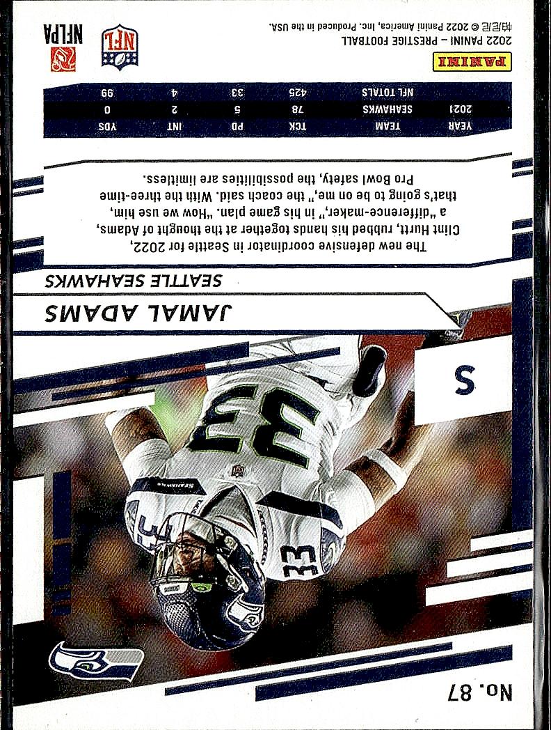 2022 Panini Prestige #87 Jamal Adams