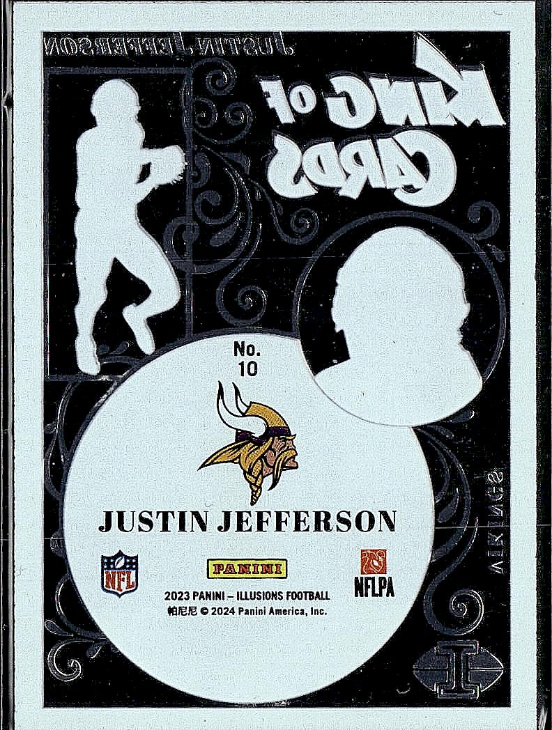 2023 Panini Illusions #10 Justin Jefferson King of Cards Mosaic