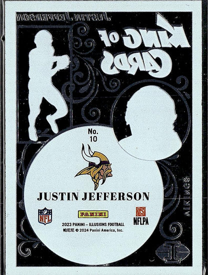 2023 Panini Illusions #10 Justin Jefferson King of Cards Mosaic