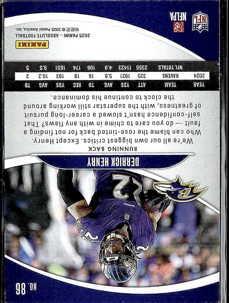 2025 Panini Absolute #86 Derrick Henry Yellow
