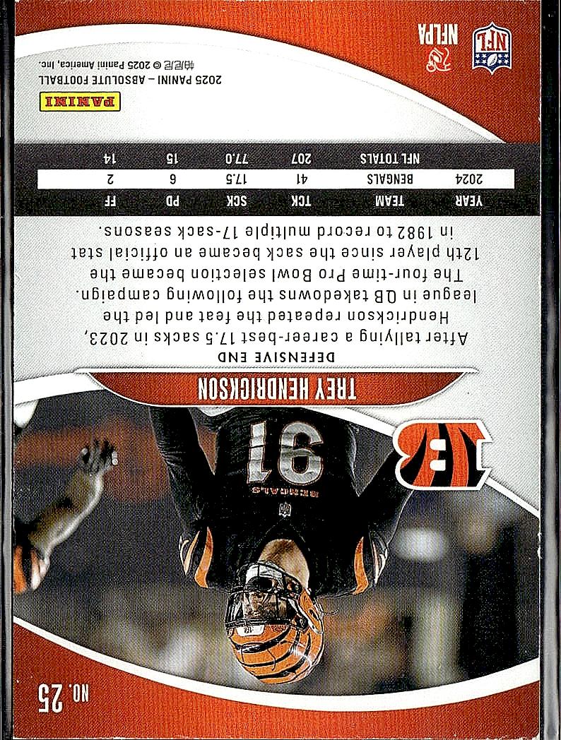 2025 Panini Absolute #25 Trey Hendrickson Retail