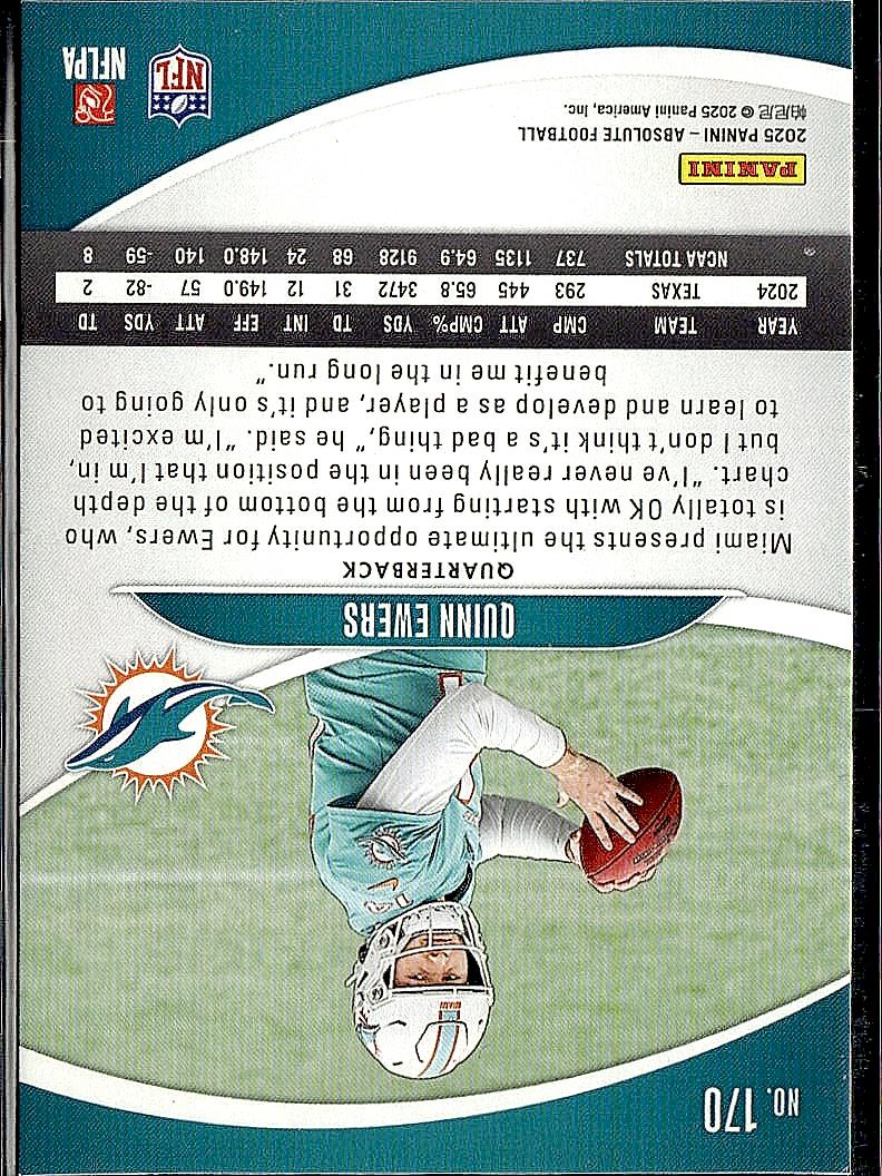 2025 Panini Absolute #170 Quinn Ewers Retail