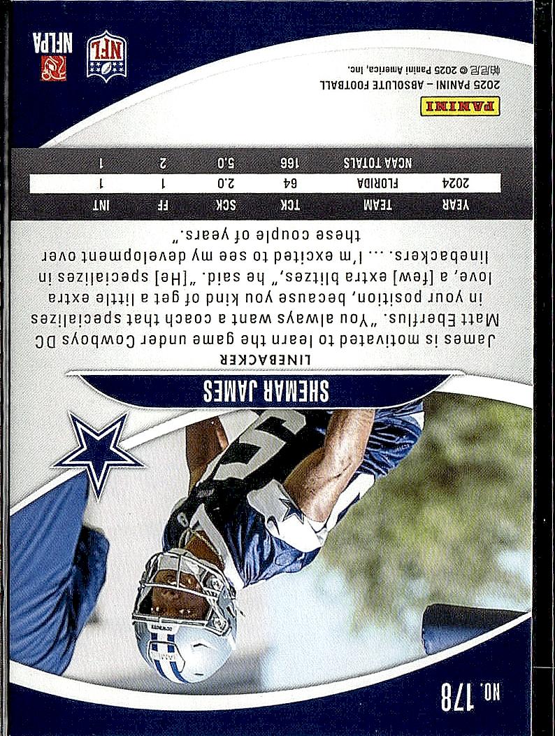2025 Panini Absolute #178 Shemar James Retail