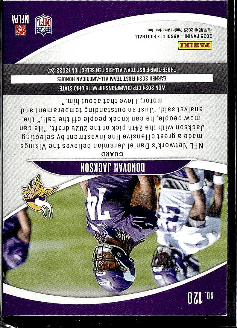 2025 Panini Absolute #120 Donovan Jackson Retail