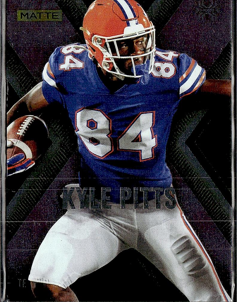 2021 Wild Card Matte #MXP-5 Kyle Pitts X-Plode Orange/Silver Gold Matte in Gold