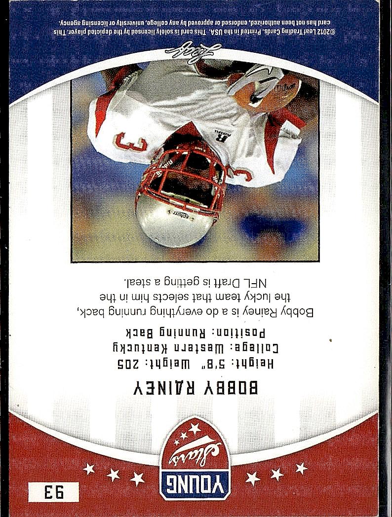 2012 Leaf Young Stars #93 Bobby Rainey