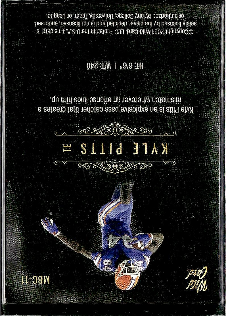 2021 Wild Card Matte White #MBC-11 Kyle Pitts Black
