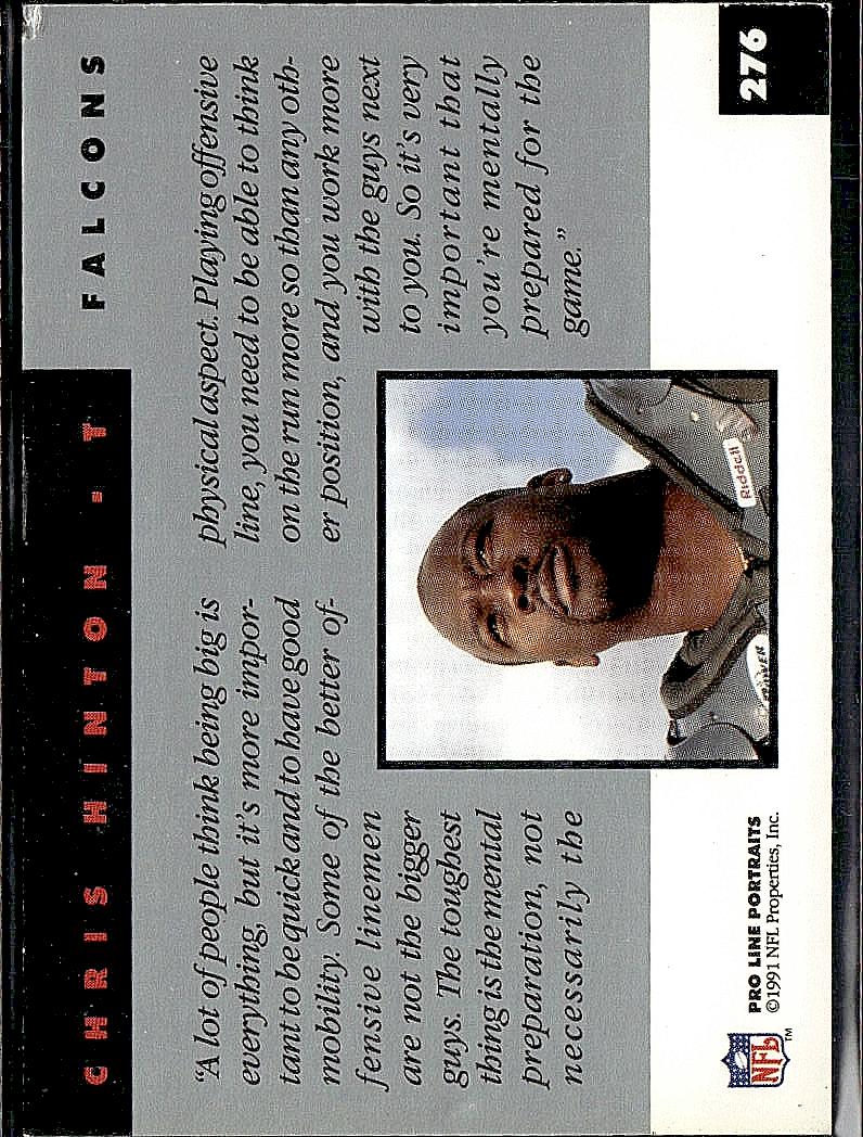 1991 Pro Line Portraits #276 Chris Hinton