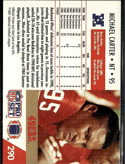 1991 Pro Set #290 Michael Carter