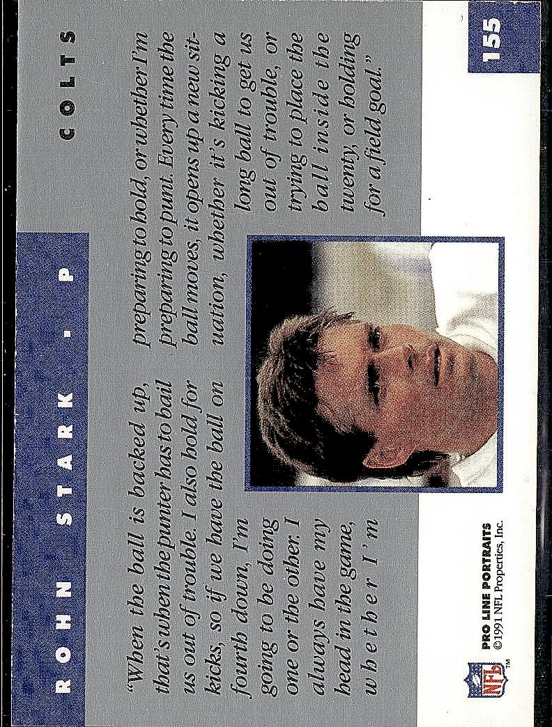 1991 Pro Line Portraits #155 Rohn Stark
